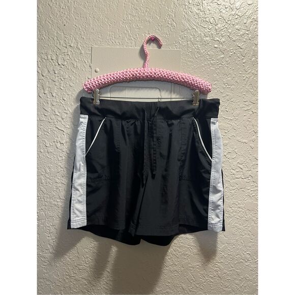 Tek Gear Black With White Stripe Shorts Woman’s Size XL FLAWED - Picture 1 of 11